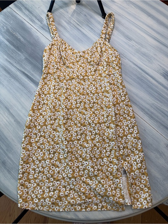 Aeropostale Dresses & Skirts - Aeropostale Mustard Floral Dress Cottagecore Y2K XS